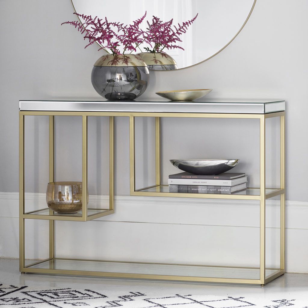 Featured Photo of Top 20 of Metallic Gold Modern Console Tables