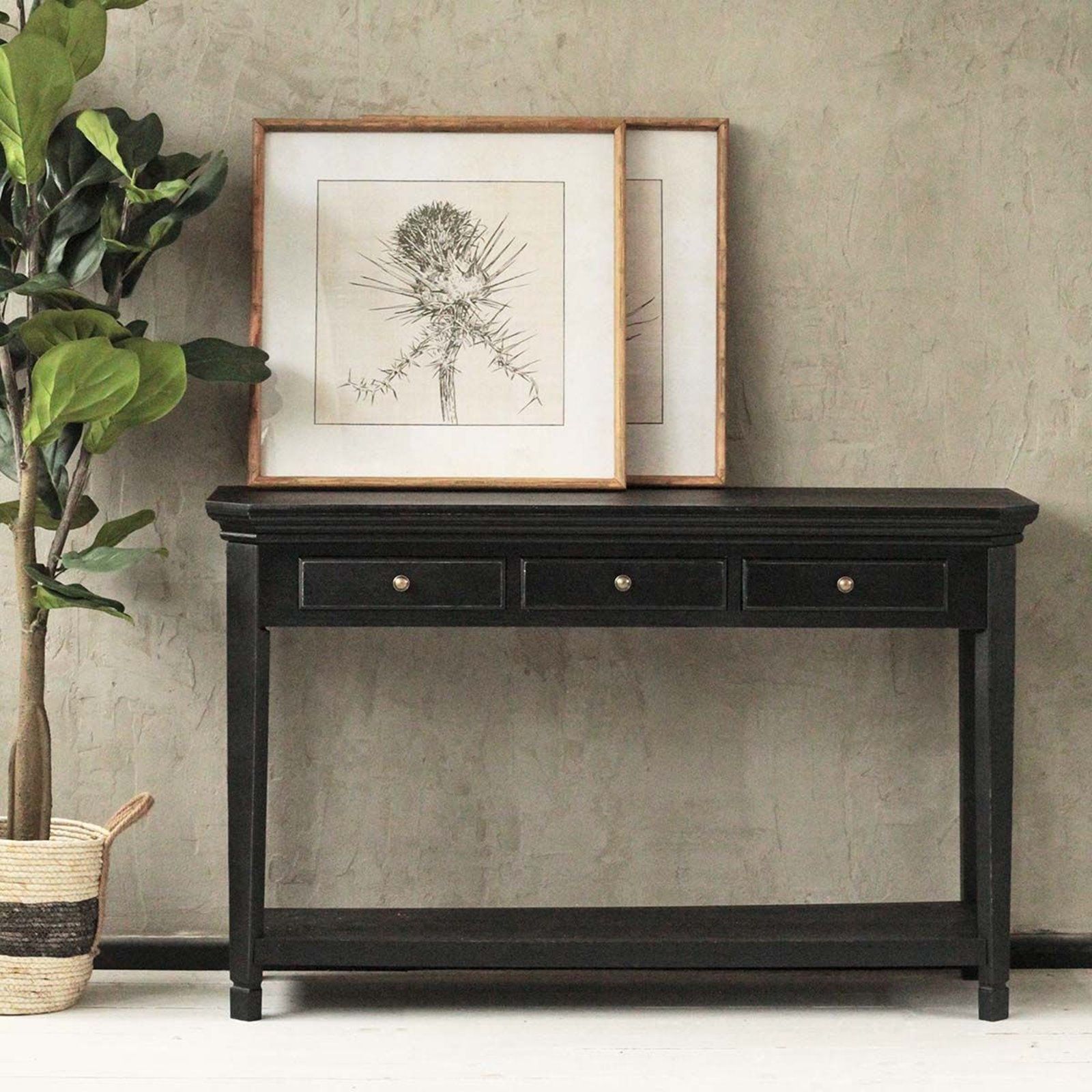 Charleston Black Console Table With Regard To Aged Black Iron Console Tables (View 6 of 20)