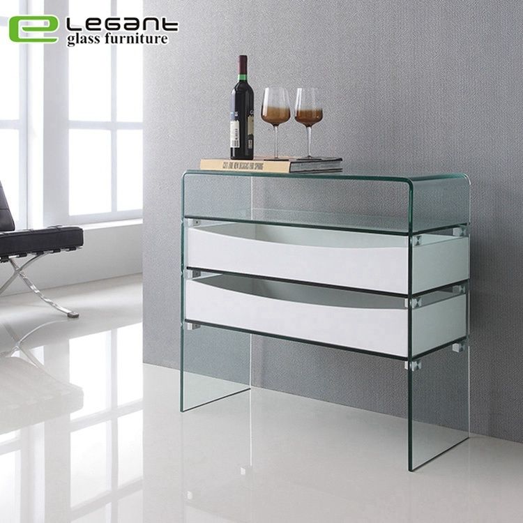 China Curved Glass Console Table With High Gloss White Mdf Regarding Gloss White Steel Console Tables (View 14 of 20)