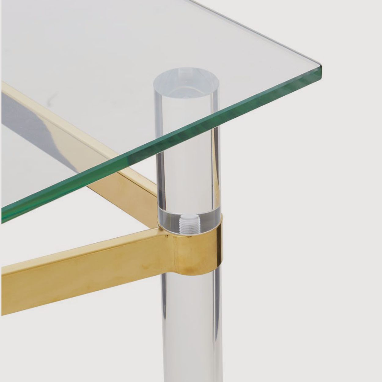 Clarence Glass And Gold Console Table | House Of Sloane Intended For Glass And Gold Console Tables (View 20 of 20)