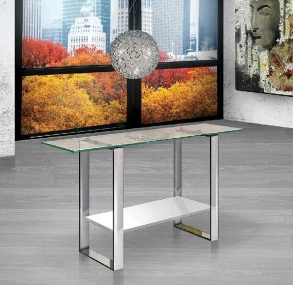 Clarity High Gloss White Console Table – 1stopbedrooms. Regarding Gloss White Steel Console Tables (Photo 12 of 20)