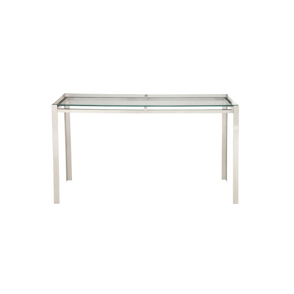 Clear Glass And Silver Modern Console Table 90826 – The Pertaining To Clear Console Tables (Photo 12 of 20)