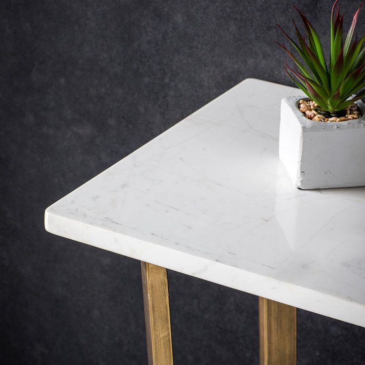 Cleo White Marble Console Table | Costco Uk Regarding White Marble Console Tables (View 18 of 20)