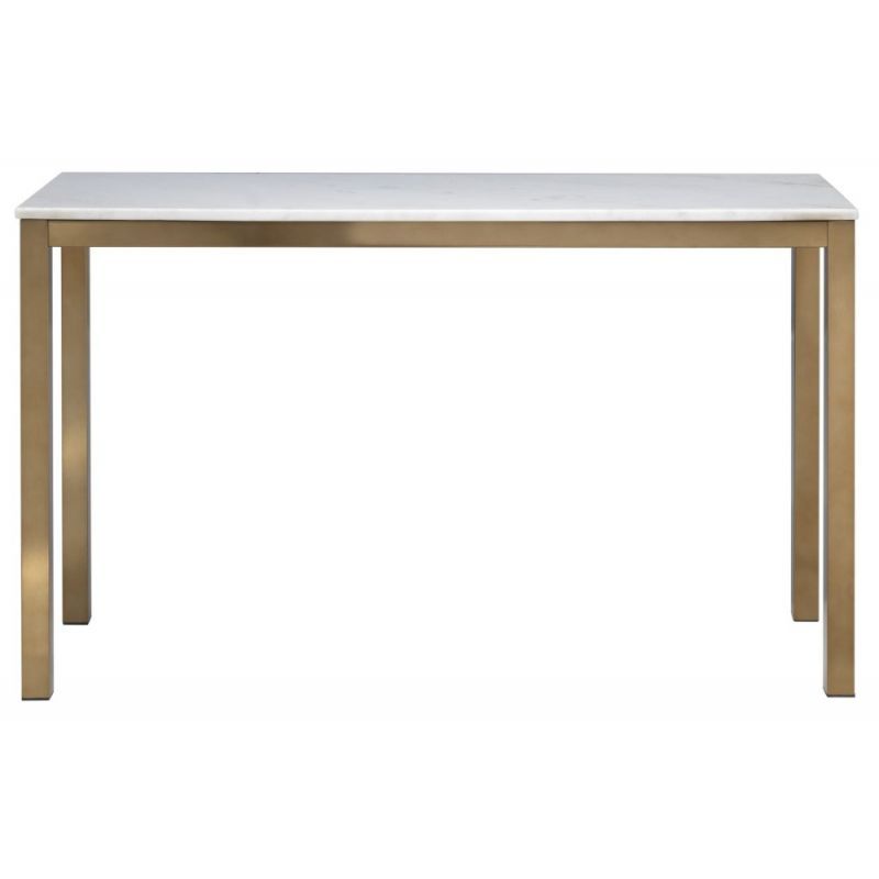 Coast To Coast – Marble Top Console Table In Avalon Gold Regarding White Marble And Gold Console Tables (Photo 17 of 20)