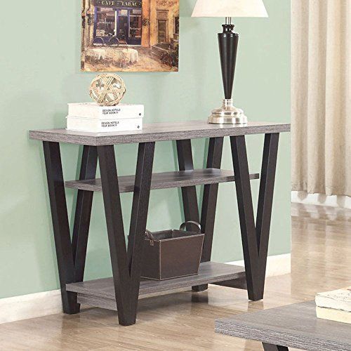 Coaster 2 Shelf Console Table In Antique Gray And Black C With Regard To 2 Shelf Console Tables (View 2 of 20)