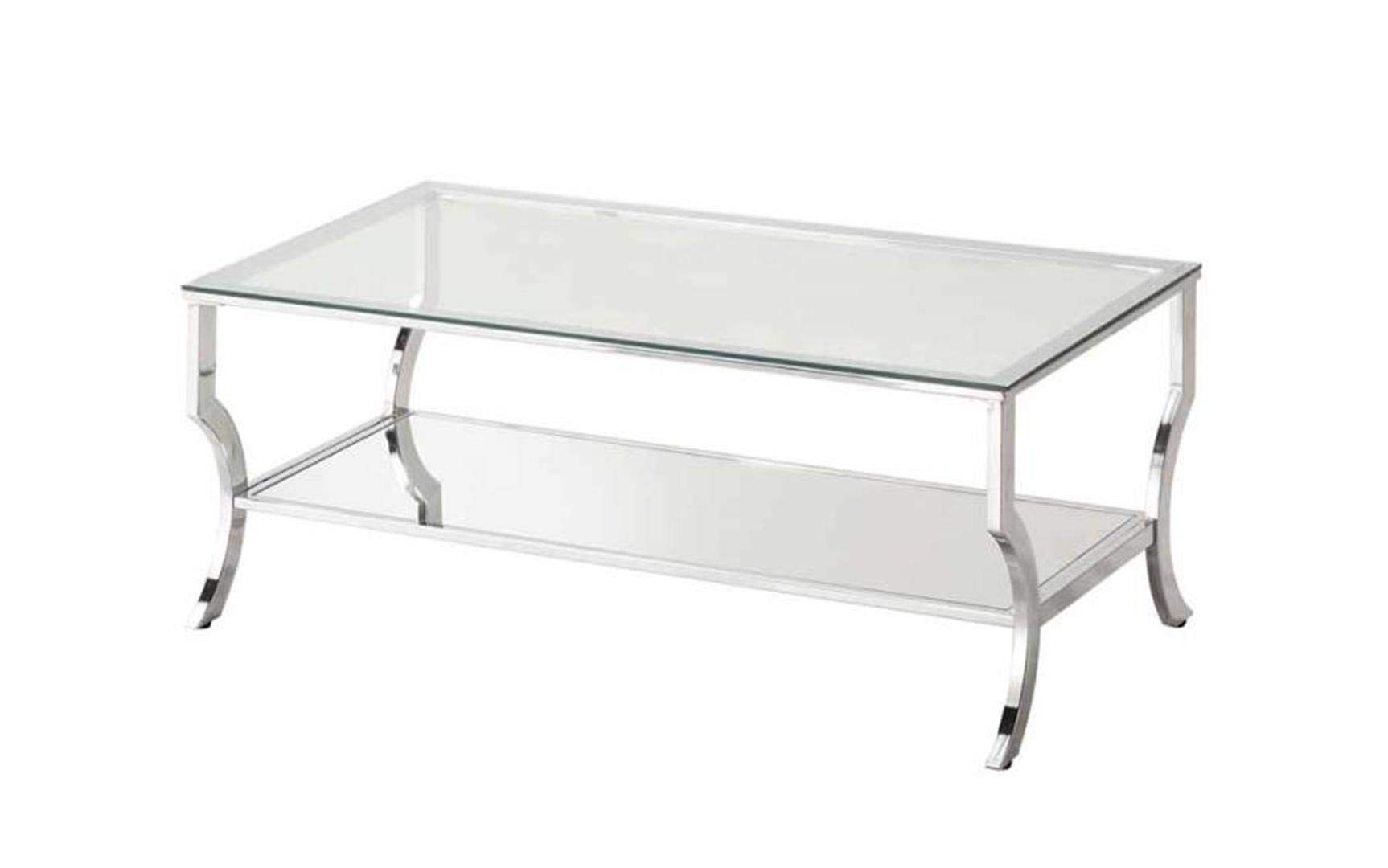 Coaster 720338 Rectangular Coffee Table With Mirrored Regarding Rectangular Glass Top Console Tables (Photo 17 of 20)