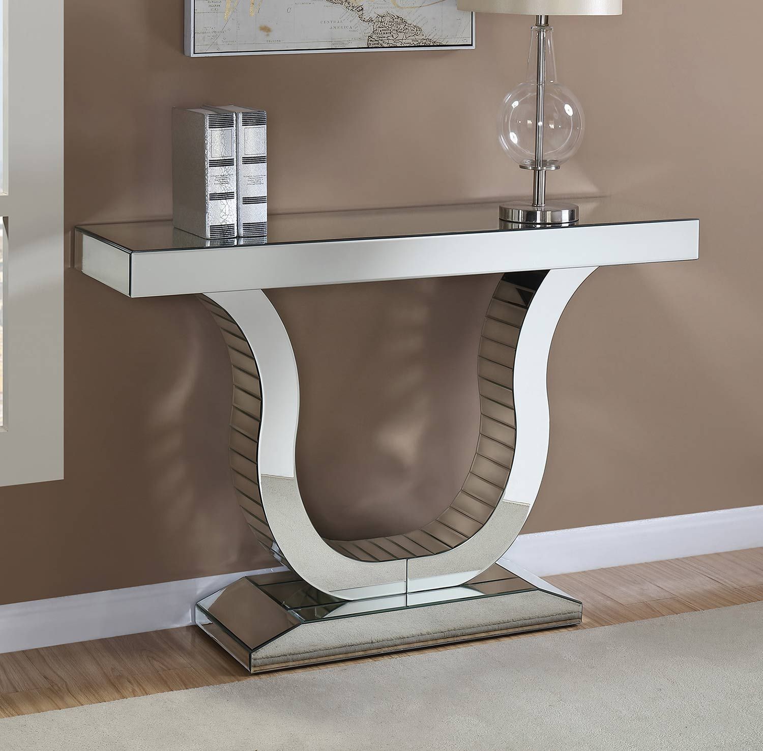 Coaster 930010 Console Table – Clear Mirror 930010 At Throughout Clear Console Tables (View 19 of 20)