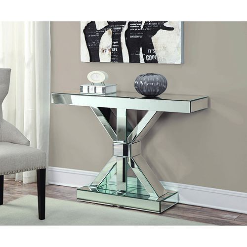 Coaster Furniture Accents Rectangular Console Table Mirror Inside Mirrored Modern Console Tables (Photo 9 of 20)