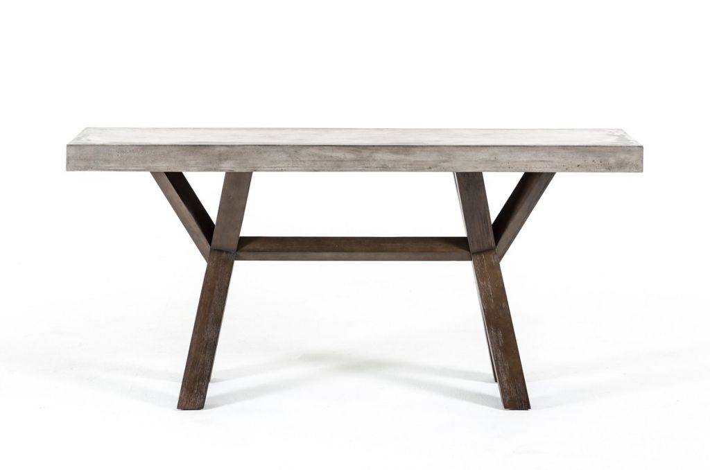 Concrete Wood Console Table | Modern Furniture • Brickell In Modern Concrete Console Tables (Photo 3 of 20)