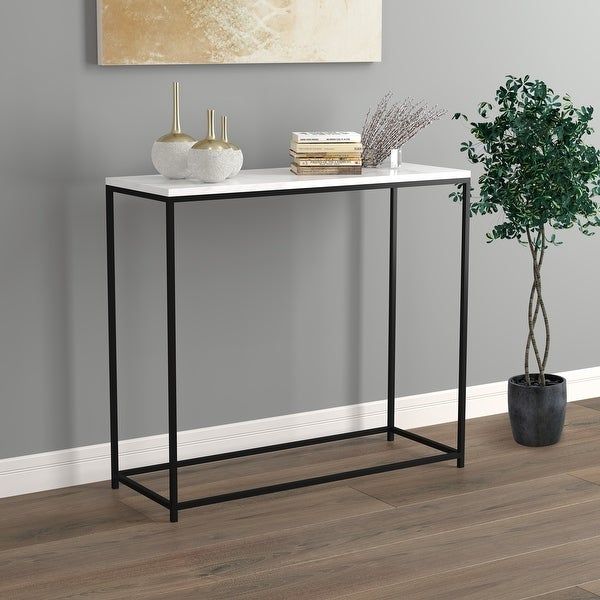 Console Table 31l Marble Black Metal – 31' X 12' X 28 For Caviar Black Console Tables (Photo 8 of 20)