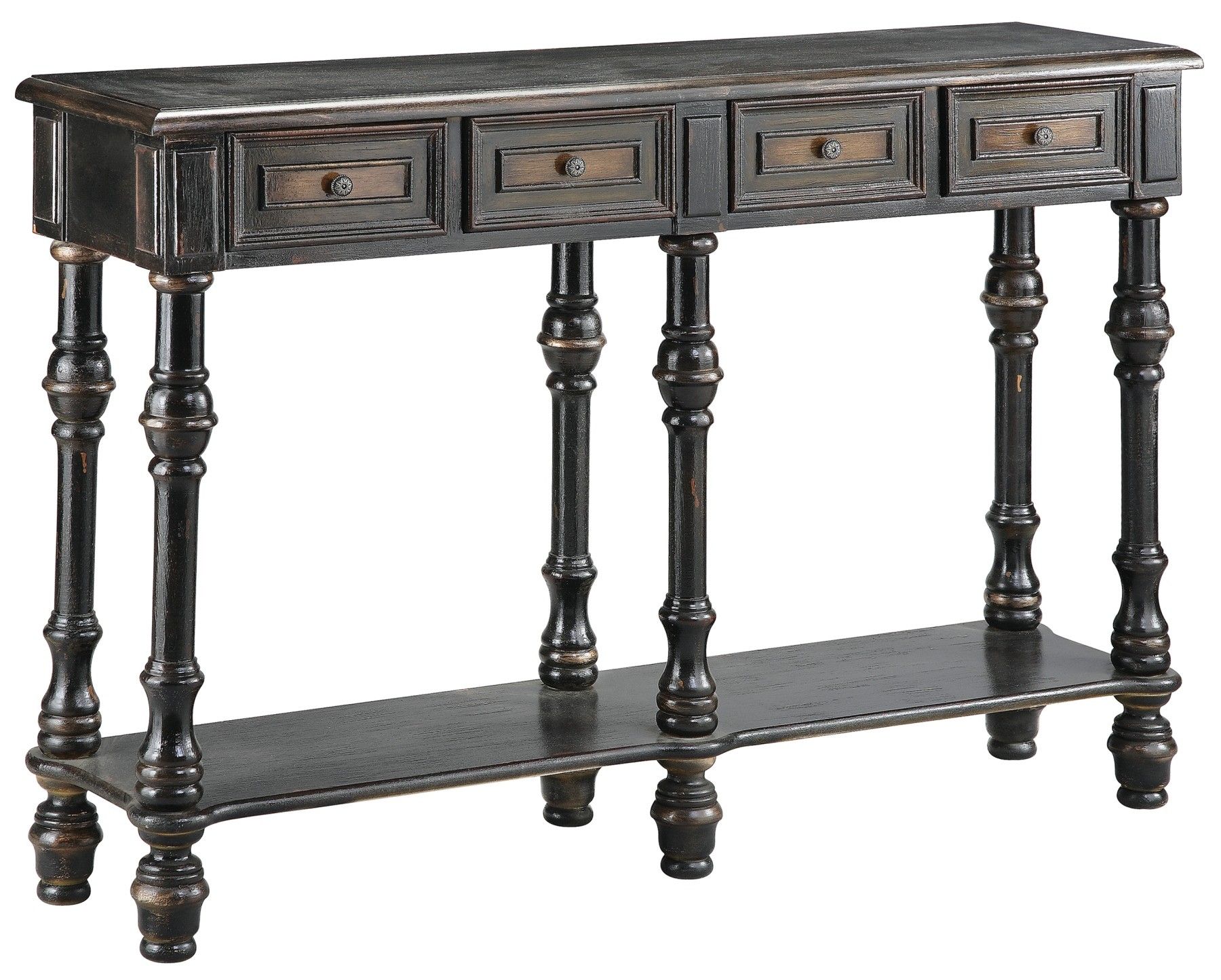 Console Table In Black/brown, 28314, Stein World Intended For Swan Black Console Tables (View 19 of 20)