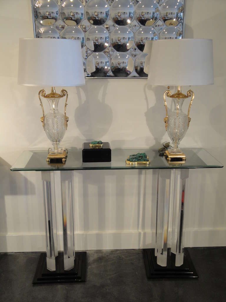 Console Table Lamps To Light Up Your Lobby | Warisan Lighting With Regard To Light Natural Drum Console Tables (View 17 of 20)