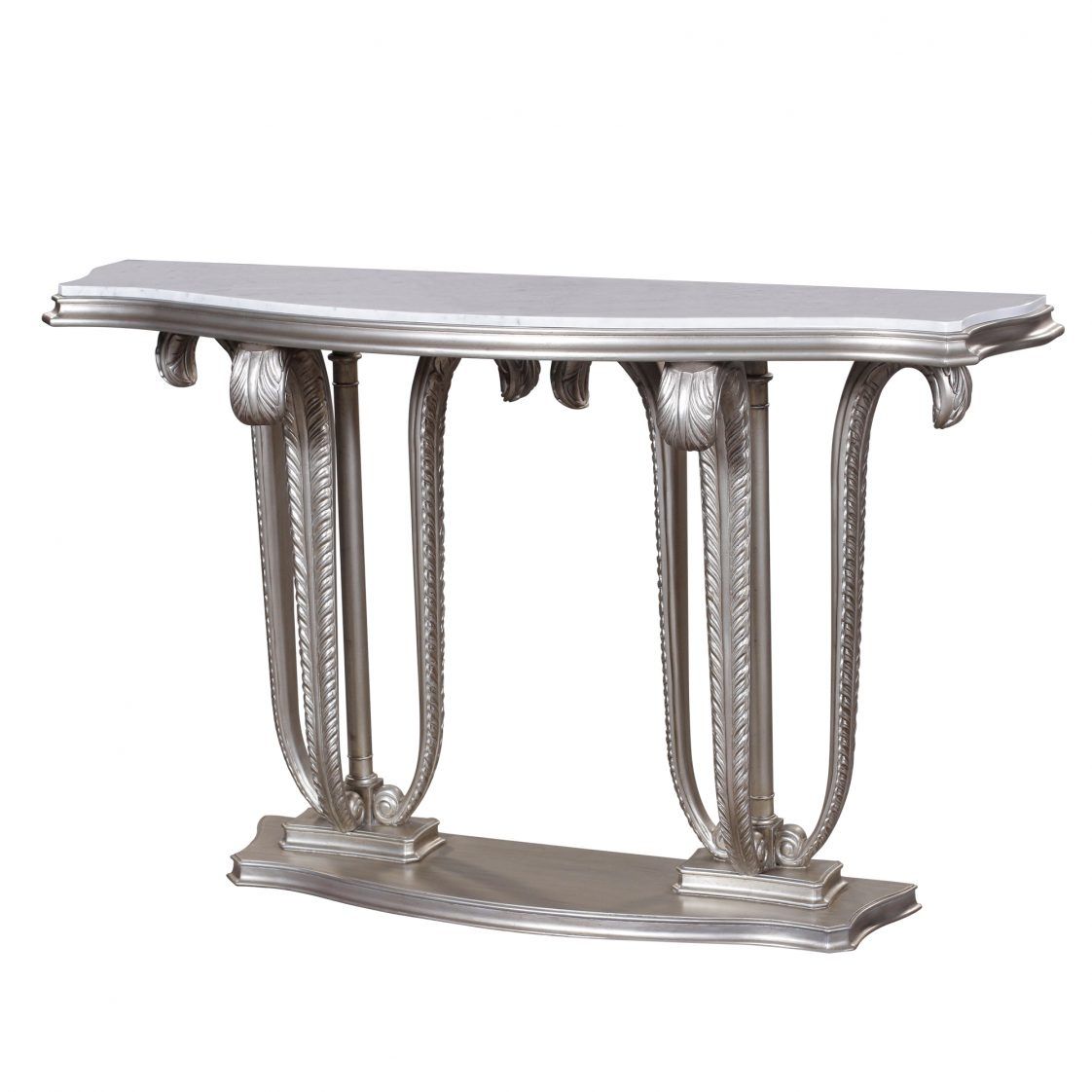 Console Table Plume White Marble | Jansen Furniture Within White Marble Console Tables (Photo 4 of 20)