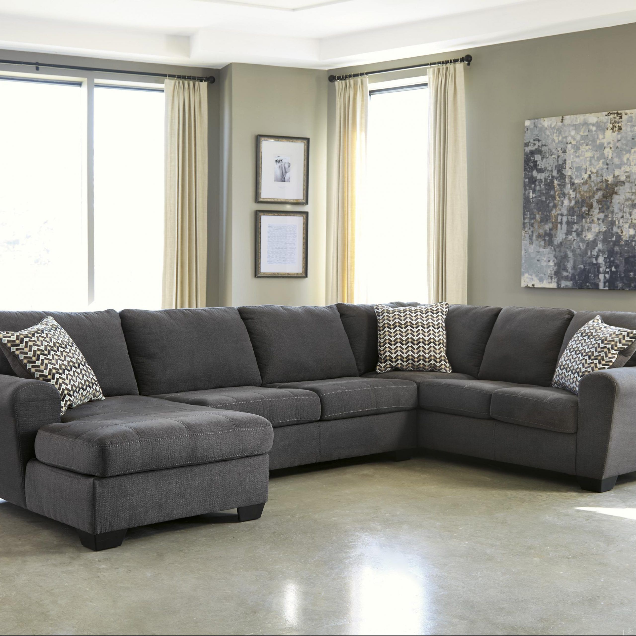 Contemporary 3 Piece Sectional With Left Chaise For 3 Piece Console Tables (Photo 5 of 20)