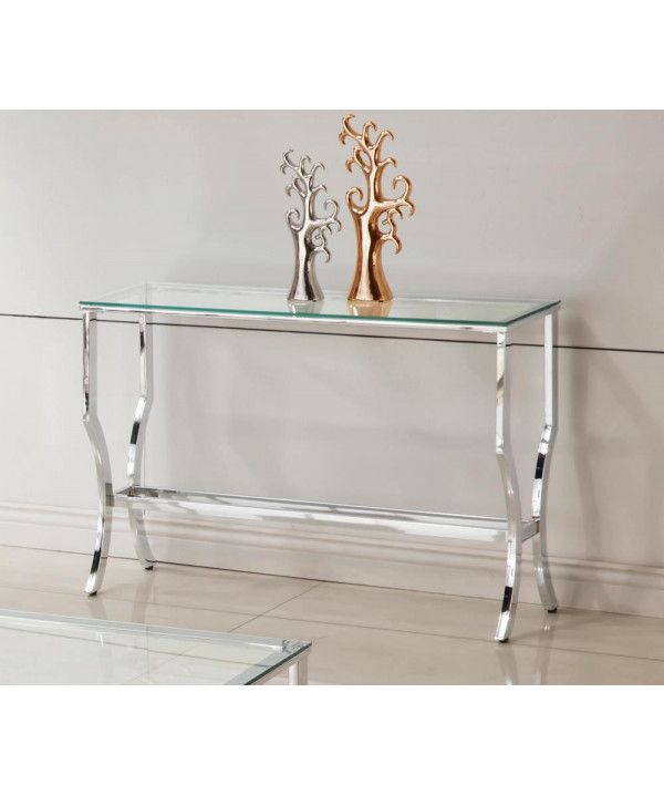 Contemporary Chrome Sofa Table With Regard To Mirrored And Chrome Modern Console Tables (View 3 of 20)