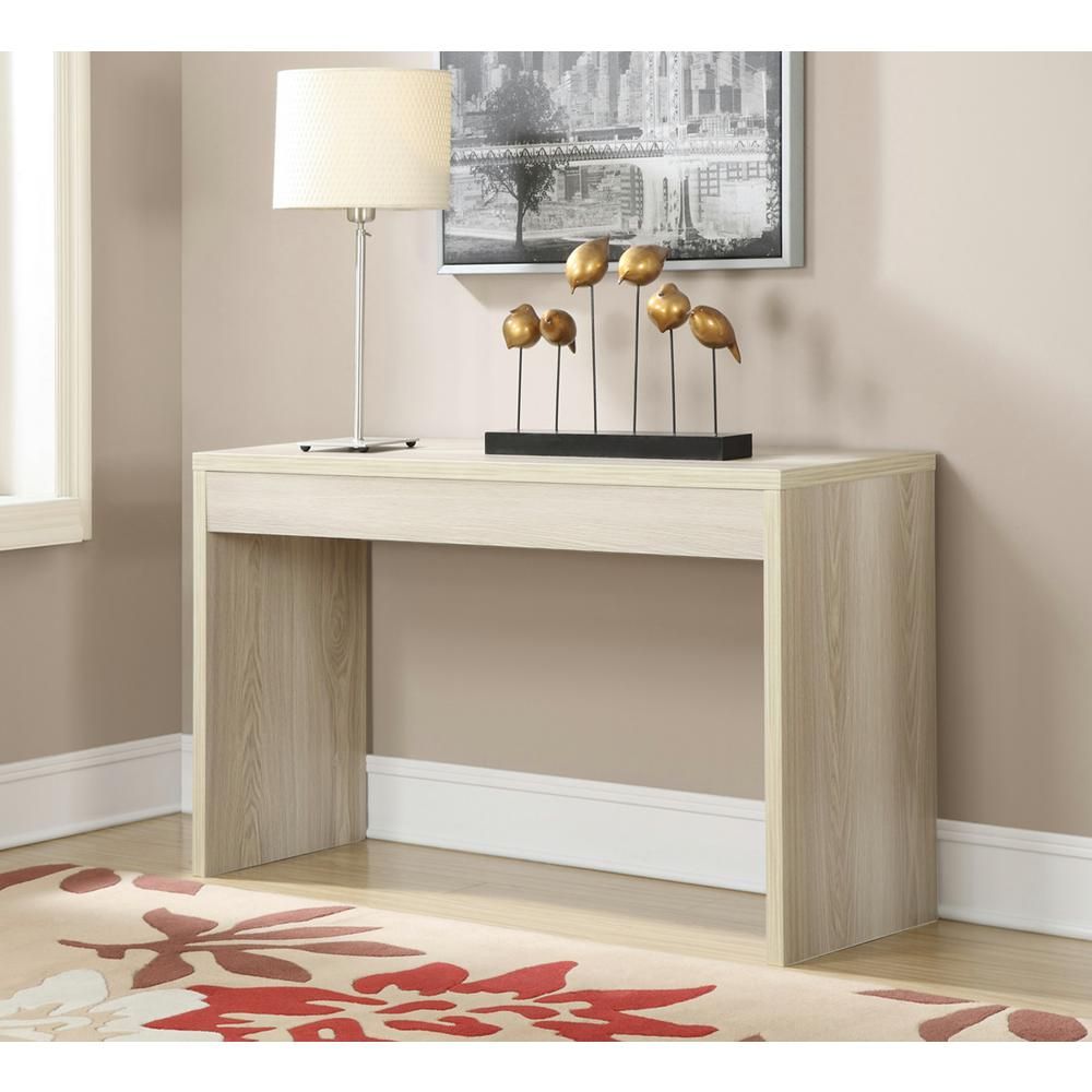 Convenience Concepts Northfield Weathered White Console For White Geometric Console Tables (Photo 5 of 20)