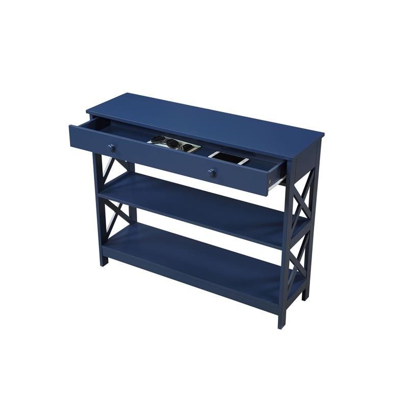 Convenience Concepts Oxford One Drawer Console Table In Within Cobalt Console Tables (View 12 of 20)