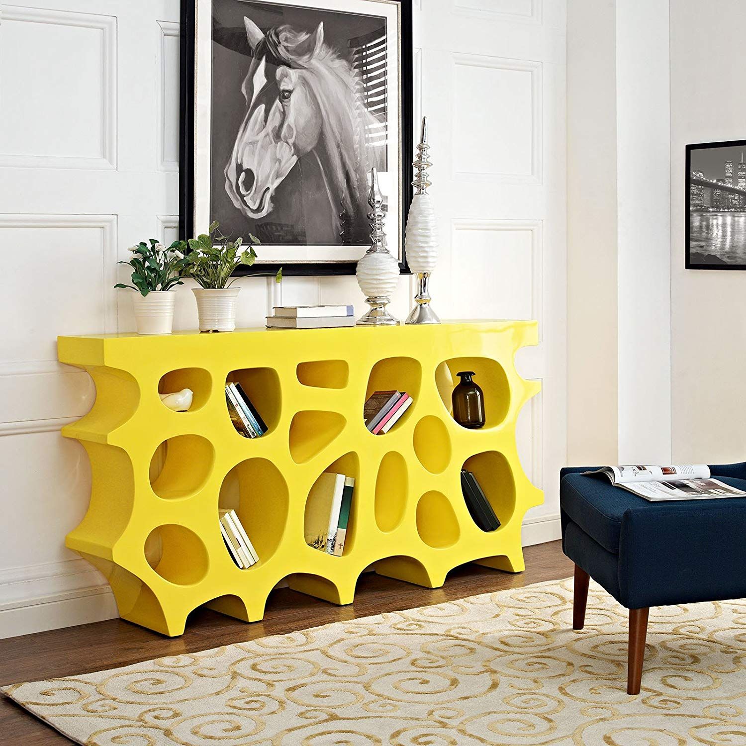 Creative Modern Console Table Sculptural Bright Yellow For Modern Console Tables (Photo 18 of 20)