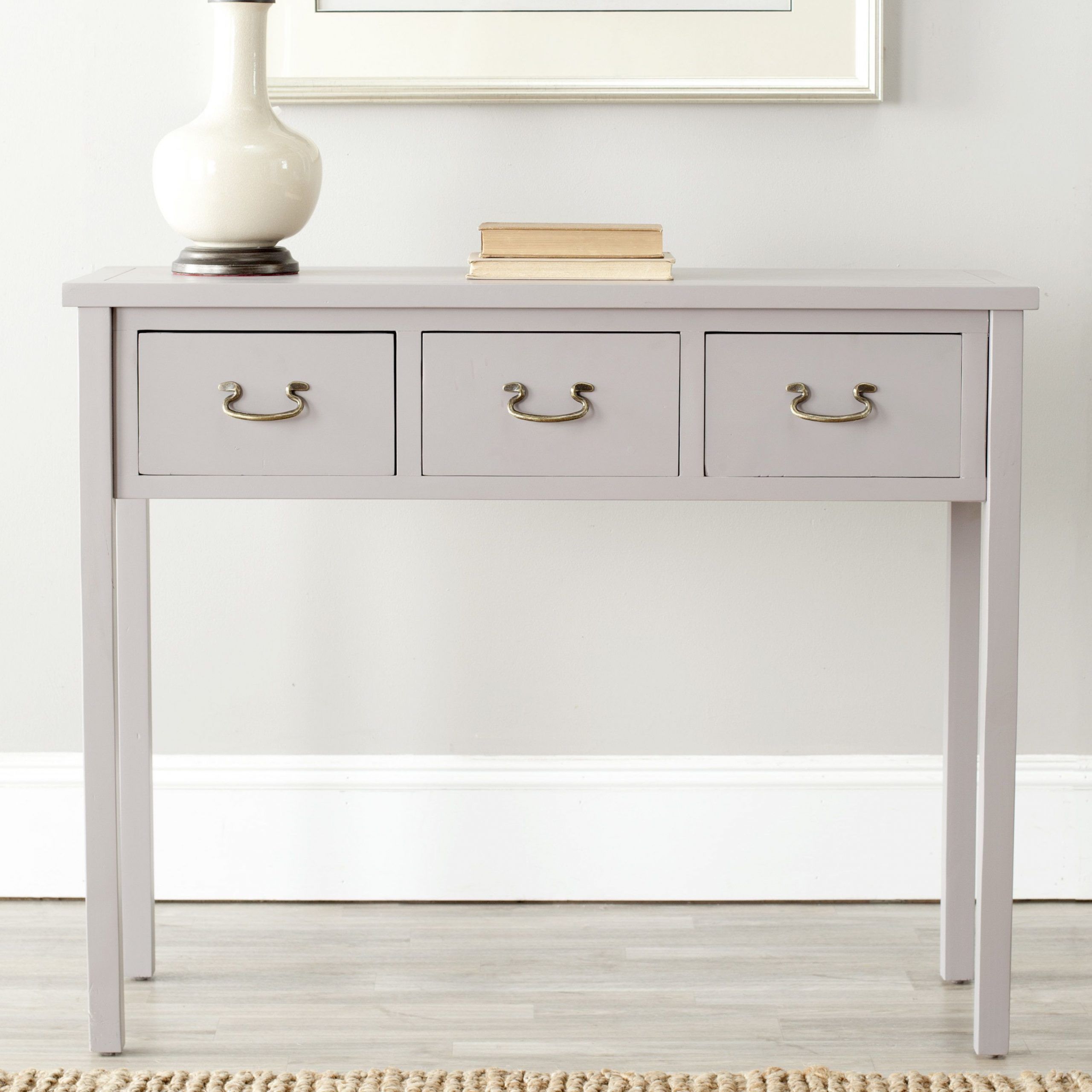 Customer Image Zoomed | Gray Console Table, Shabby Chic Within Smoke Gray Wood Console Tables (Photo 1 of 20)
