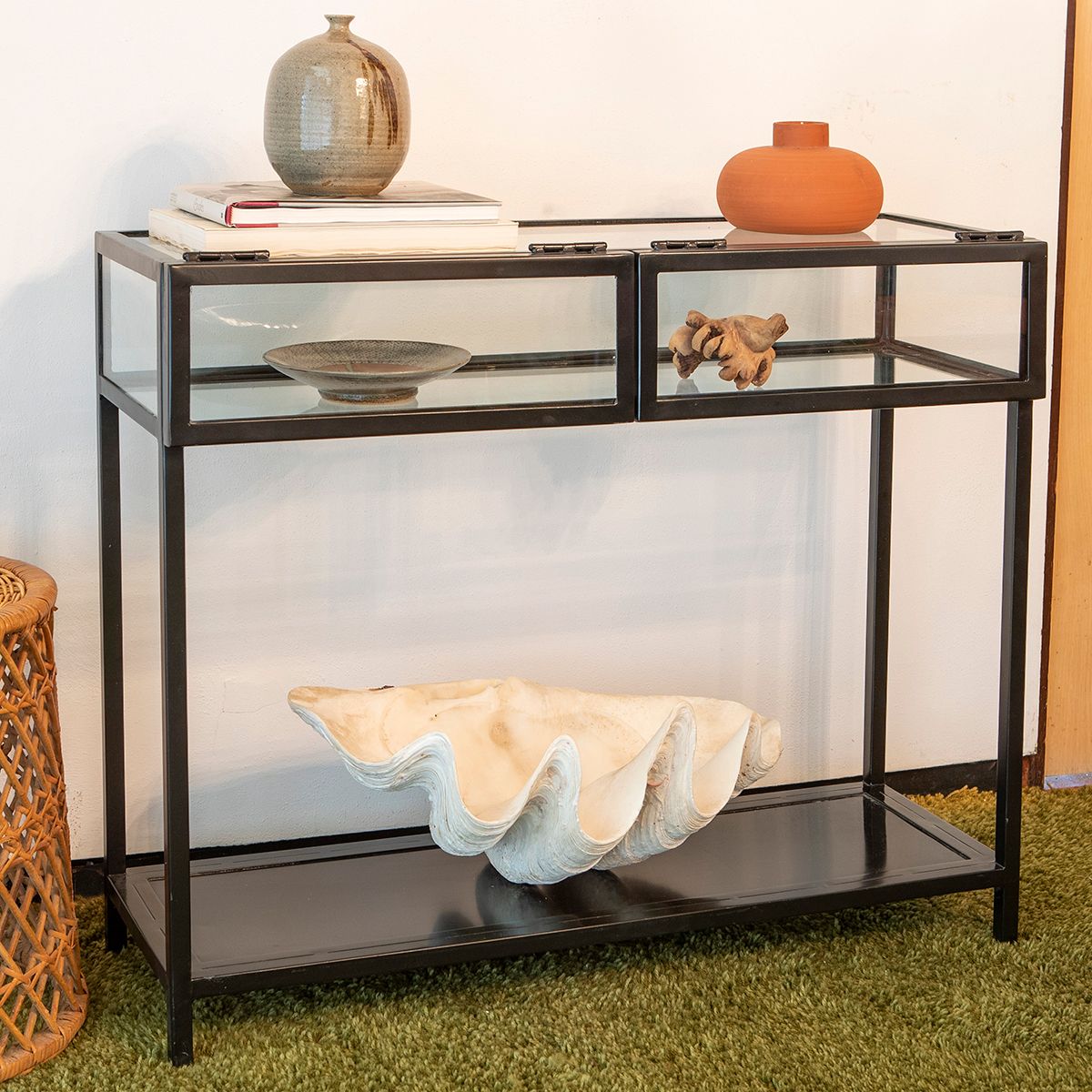 Décor Therapy Clear Glass And Metal Console Table | Boscov's Throughout Clear Glass Top Console Tables (Photo 9 of 20)