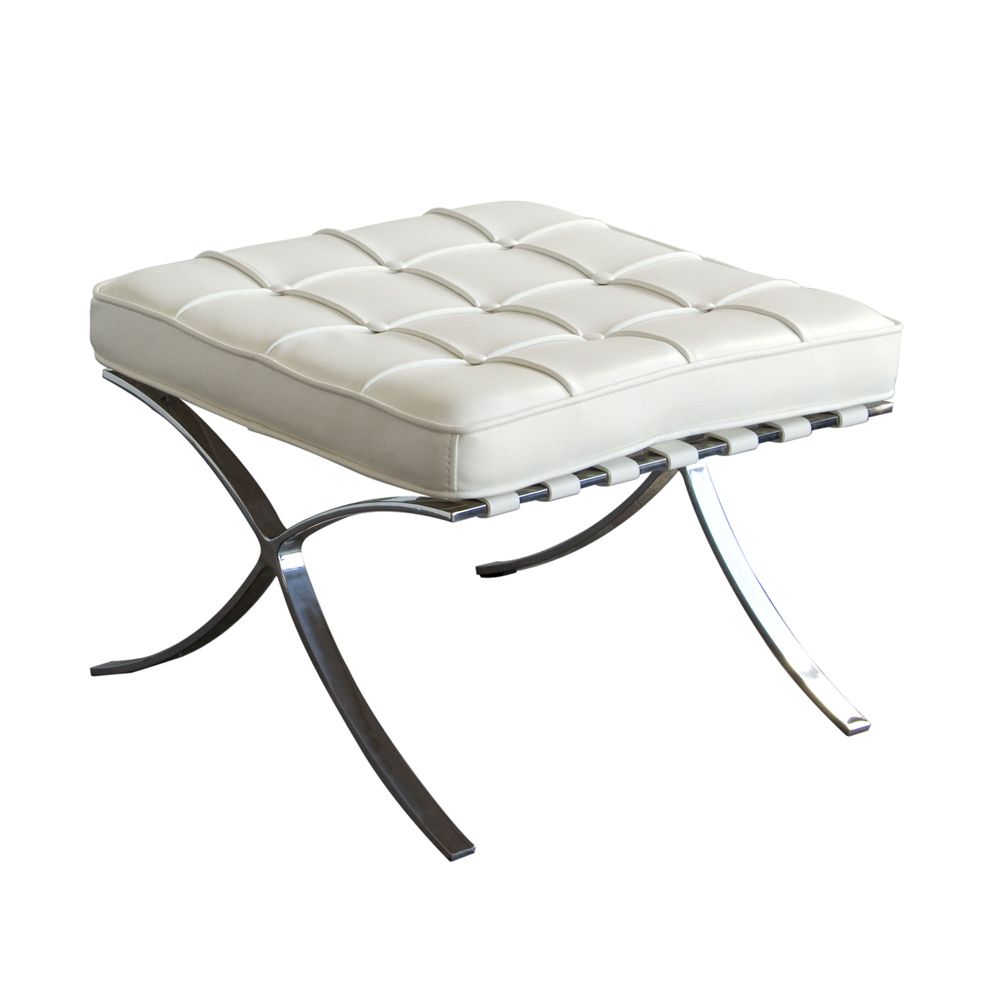 Diamond Sofa – Cordoba Tufted Ottoman With Stainless Steel Intended For Tufted Ottoman Console Tables (View 6 of 20)