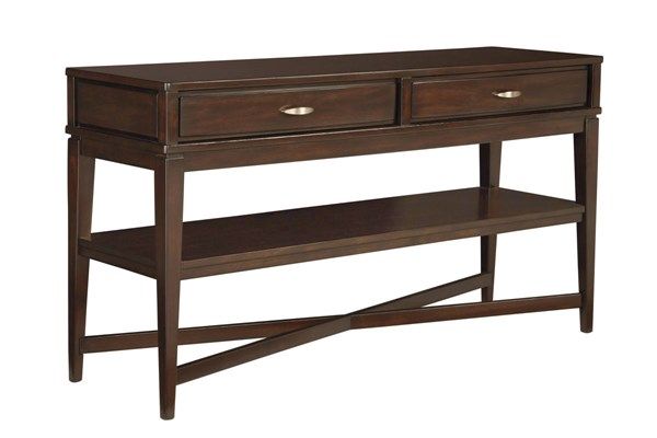 Dinelli Contemporary Dark Brown Wood Sofa Table | The Pertaining To Brown Wood Console Tables (Photo 15 of 20)