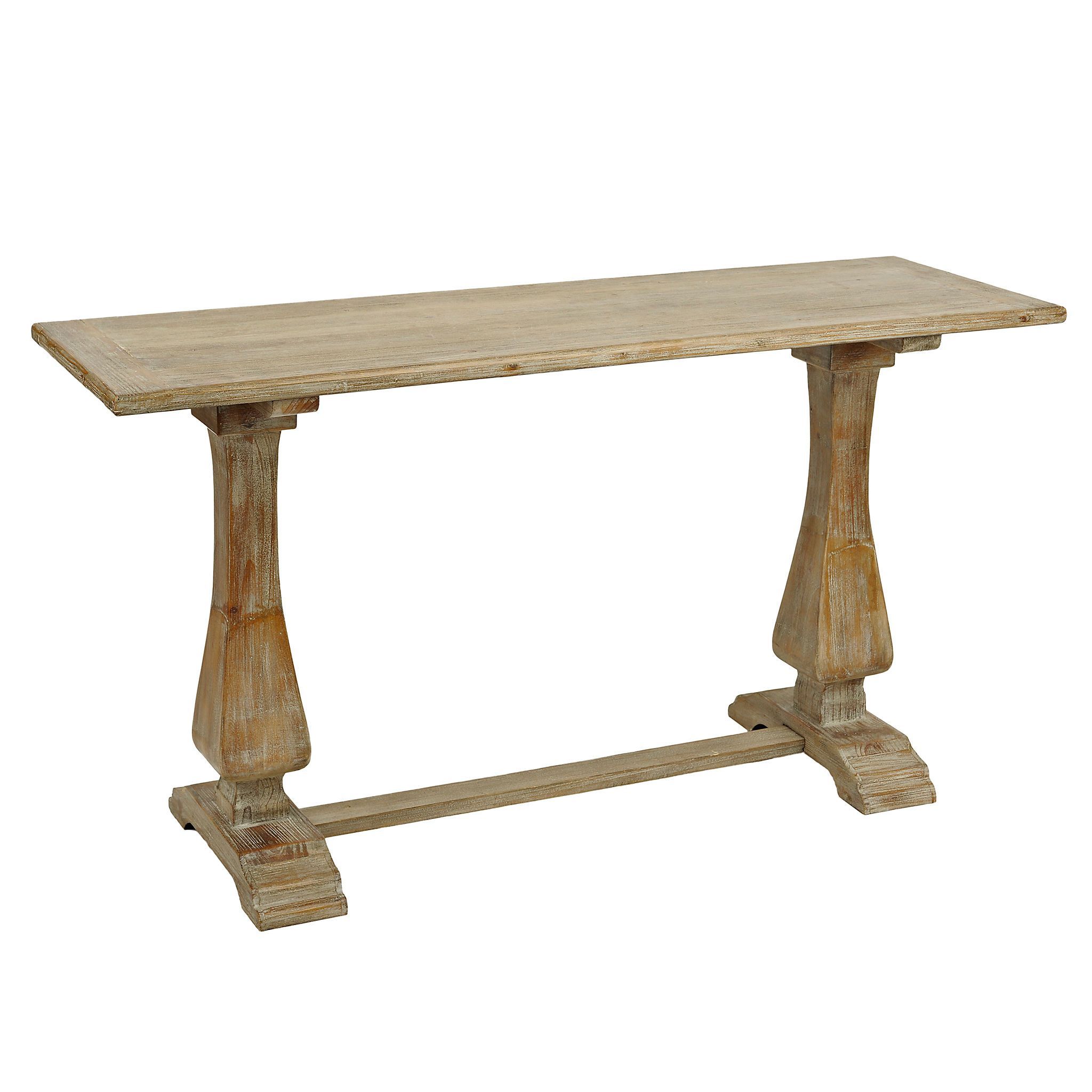 Distressed Natural Wooden Console Table | Wooden Console Intended For Natural Wood Console Tables (Photo 7 of 20)