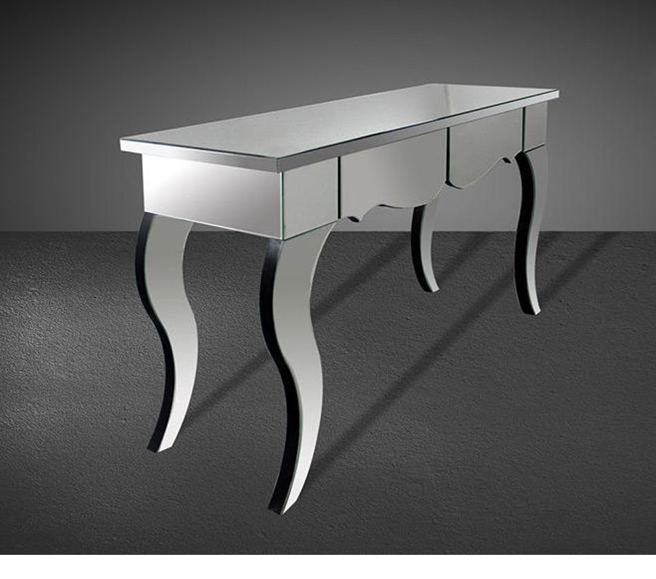 Dreamfurniture – Adair – Modern Mirrored Console Table In Mirrored And Chrome Modern Console Tables (View 12 of 20)