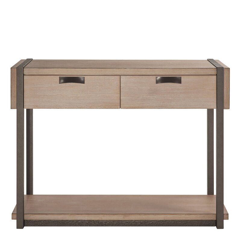Ebern Designs Dempster 2 Drawer Console Table | Wayfair.co (View 18 of 20)