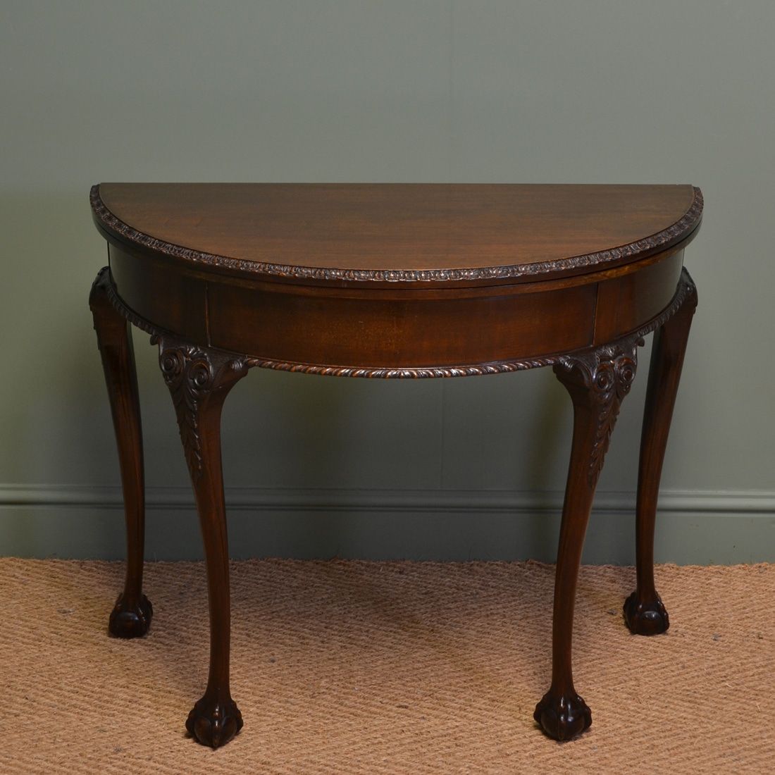 Elegant Edwardian Mahogany Antique Console / Games Table Within Antique Console Tables (Photo 15 of 20)