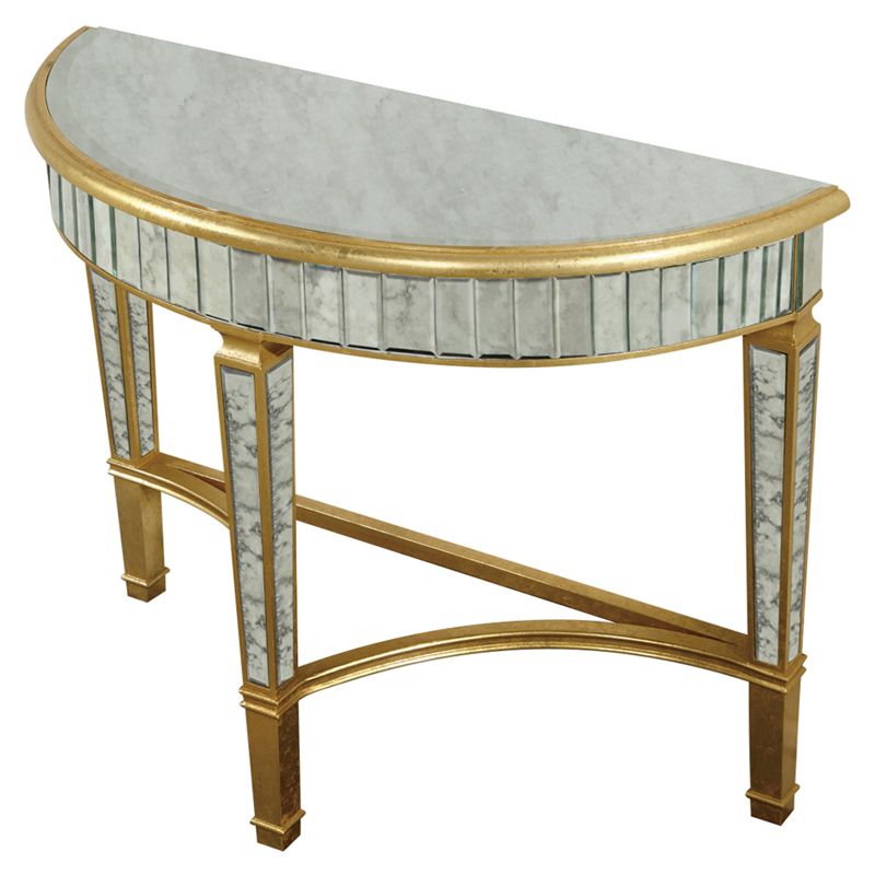 Elegant Furniture & Lighting Florentine Antique Mirrored Inside Antique Mirror Console Tables (View 15 of 20)