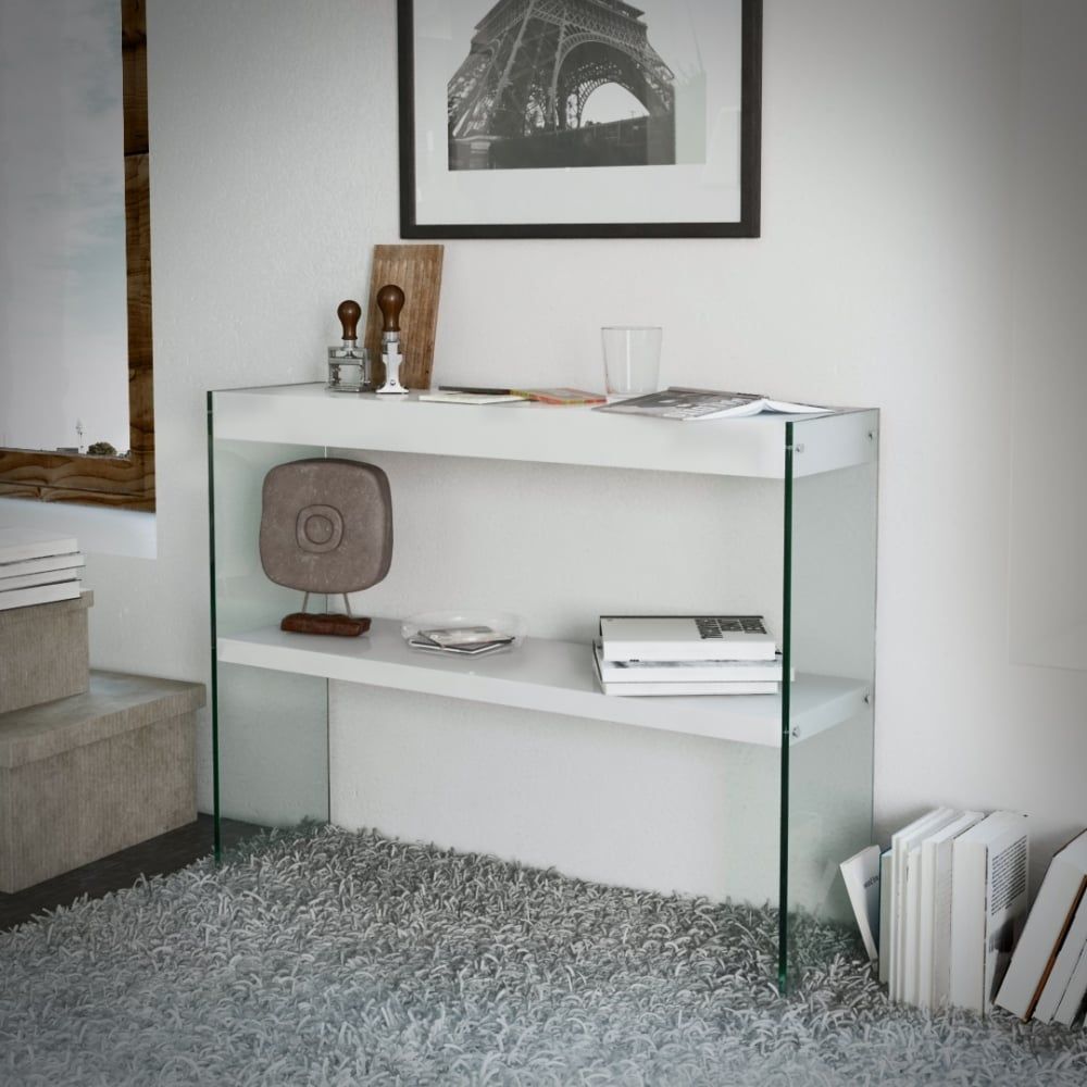 Emporium Home Waverley White High Gloss Console Table Within Gloss White Steel Console Tables (Photo 9 of 20)