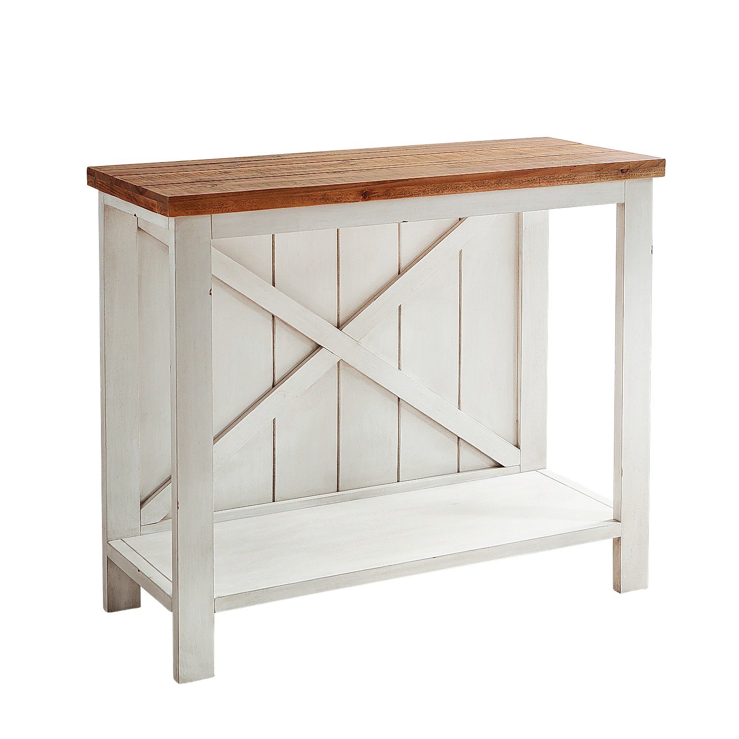 Farmhouse White Small Console Table – Pier1 Imports In Oceanside White Washed Console Tables (Photo 13 of 20)