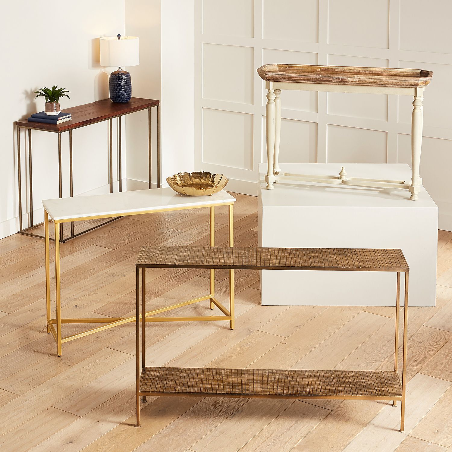 Florence Gold Metal Console Table – Pier1 Throughout Gold Console Tables (Photo 19 of 20)