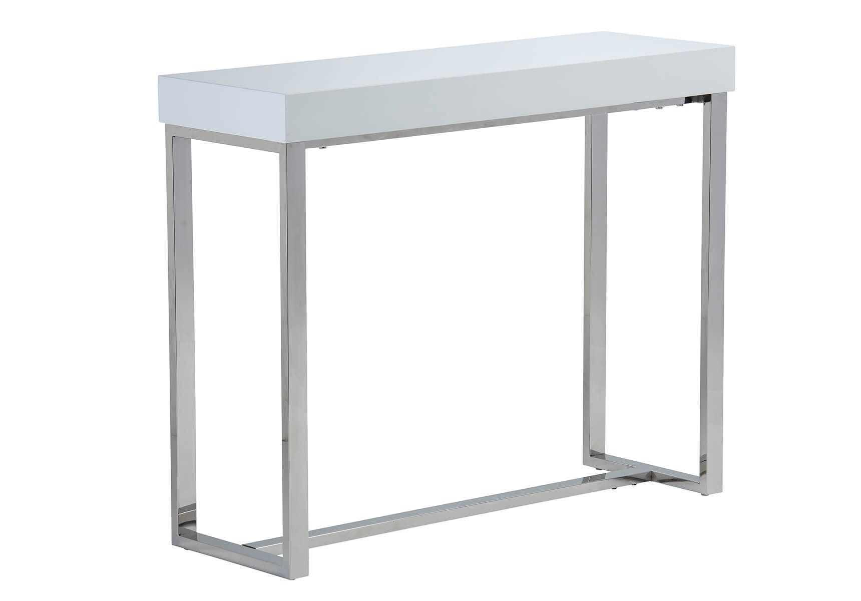 Franklin Console Table In White Gloss With Gloss White Steel Console Tables (Photo 4 of 20)