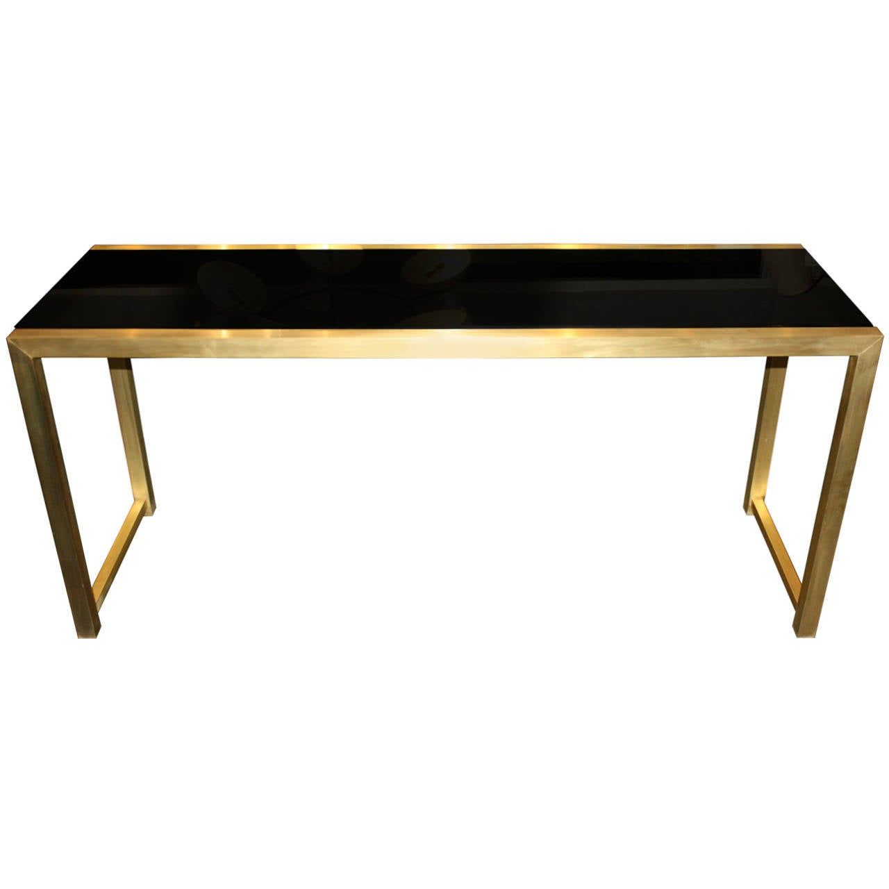 French Brass Console Table For Sale At 1stdibs Within Hammered Antique Brass Modern Console Tables (Photo 4 of 20)