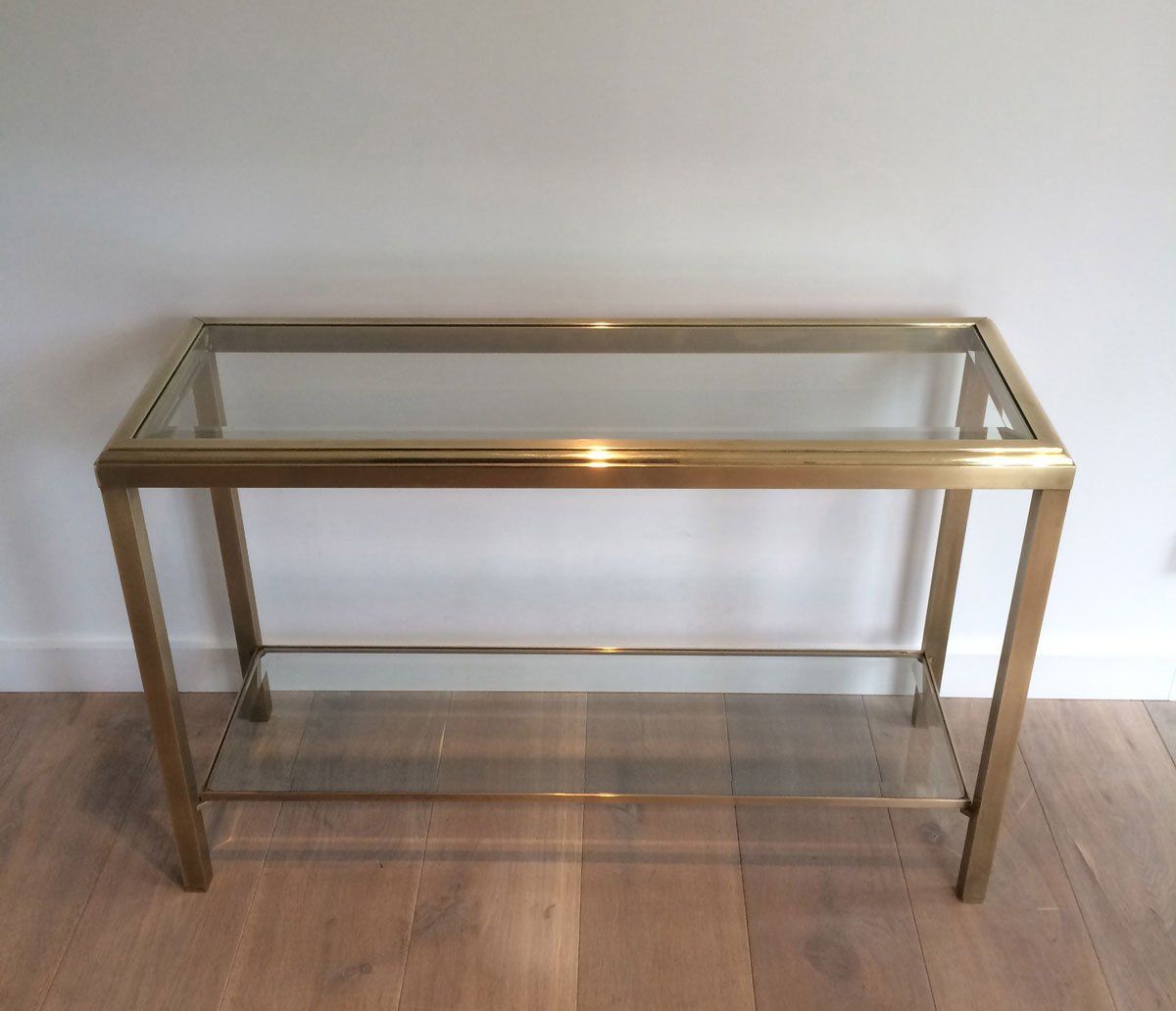 French Brass Console Table For Sale At Pamono Within Antique Brass Aluminum Round Console Tables (View 9 of 20)
