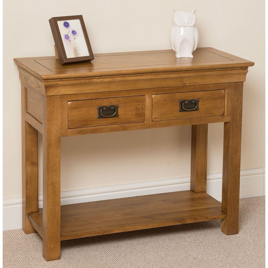 French Chateau Console Table | Oak Furniture King Within Vintage Gray Oak Console Tables (View 9 of 20)