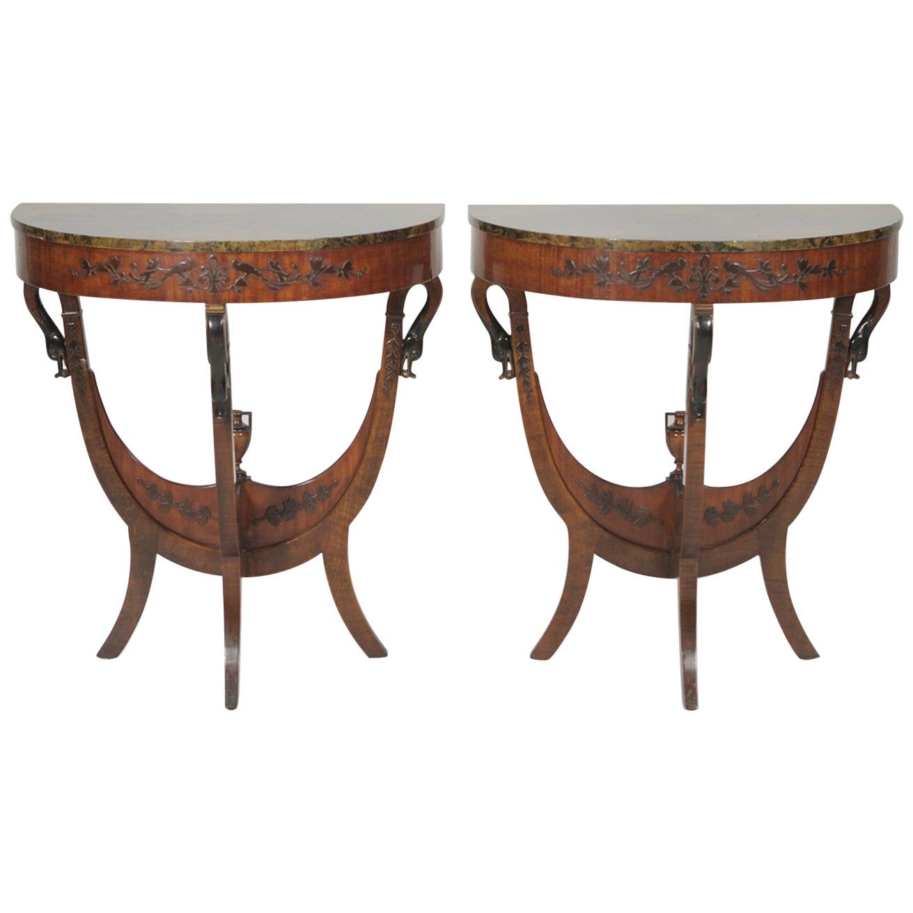 French Half Round Console Table At 1stdibs In Round Console Tables (Photo 7 of 20)