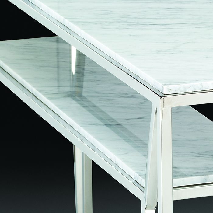 Geneva Cortina White Marble Console Table – Robson Furniture For White Stone Console Tables (View 19 of 20)