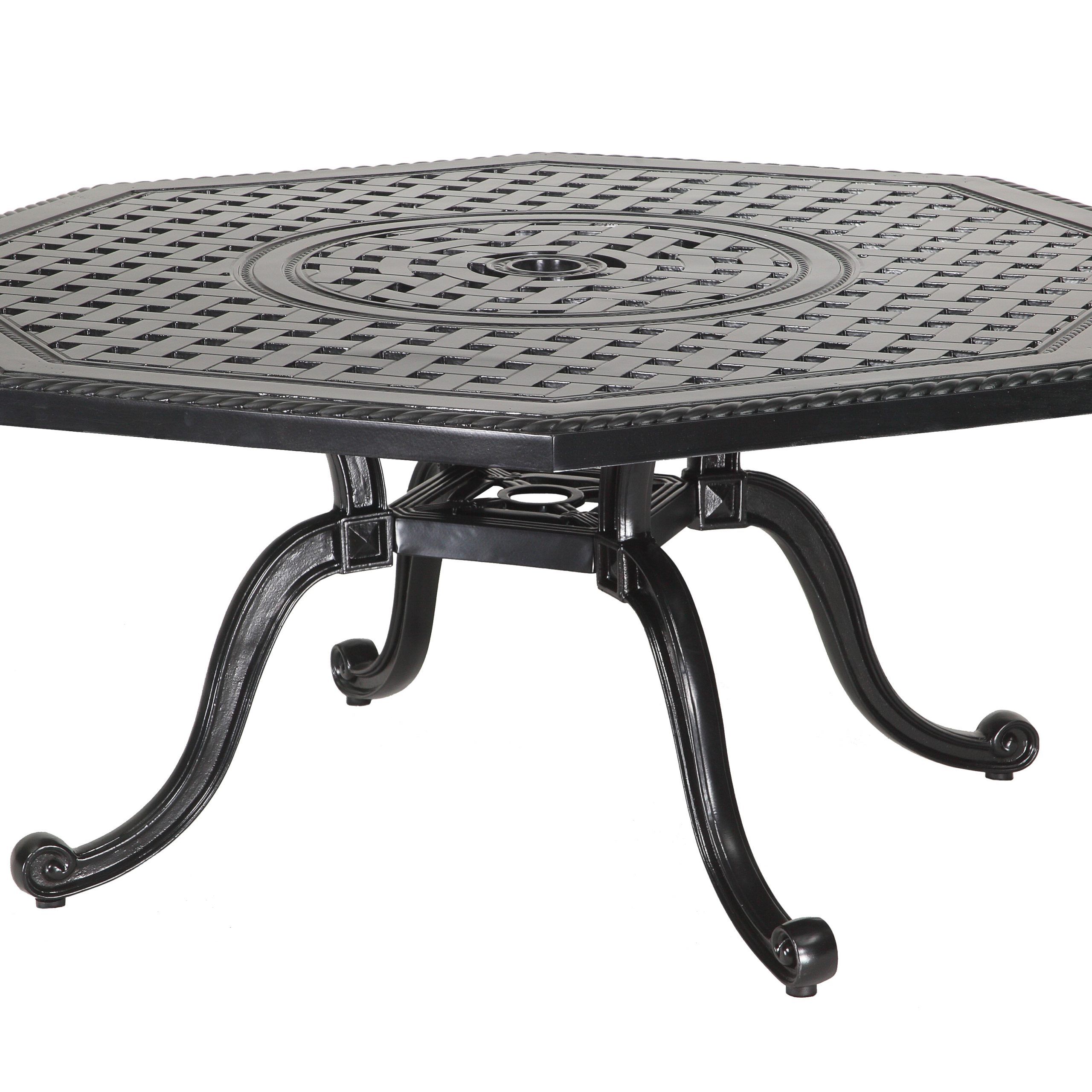 Gensun Grand Terrace Cast Aluminum 45'' Wide Octagon Chat Intended For Octagon Console Tables (View 13 of 20)