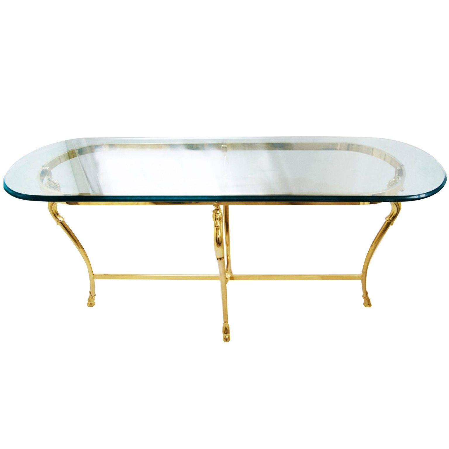 Glass And Brass Console Table Jensen Style | Mary Kay's For Brass Smoked Glass Console Tables (Photo 20 of 20)