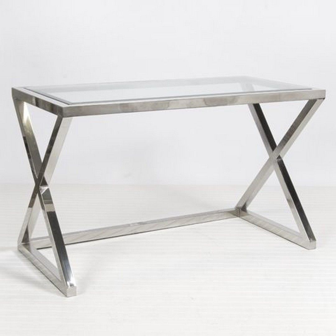 Glass And Chrome Console Table – Ideas On Foter Intended For Chrome Console Tables (View 16 of 20)