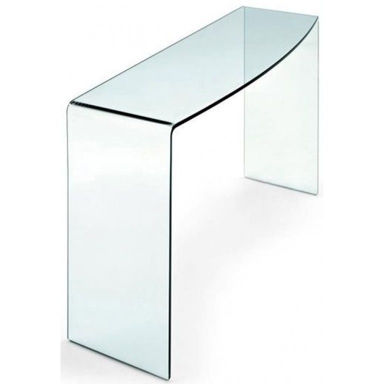 Glass Console Table Curved – Modern, Stylish, Retro For Geometric Glass Modern Console Tables (Photo 19 of 20)