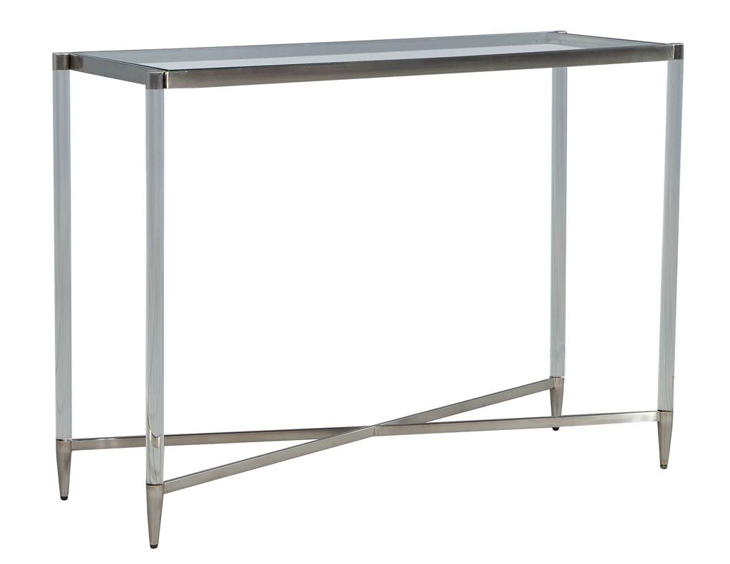Glass Top Acrylic Console Table | Carrocel Fine Furniture Throughout Acrylic Console Tables (Photo 13 of 20)