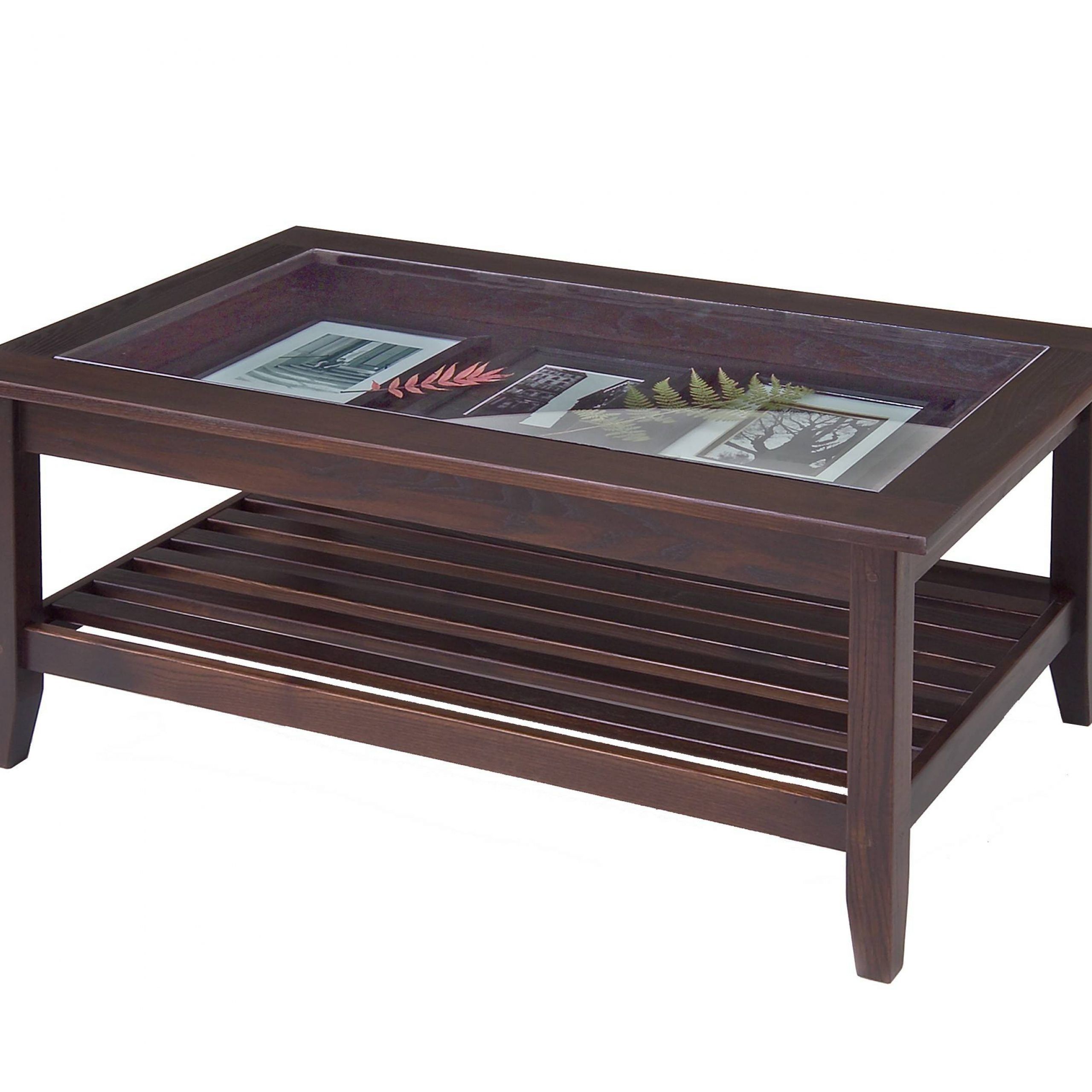 Glass Top Display Coffee Table Furniture Manchester Wood Within Espresso Wood And Glass Top Console Tables (Photo 18 of 20)