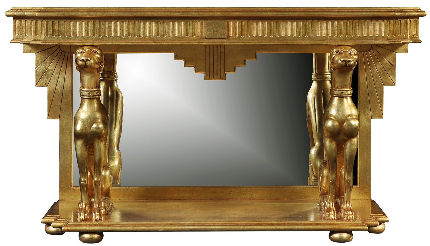 Gold Leaf Console Table – Antique Finish, Console / Hall In Antique Gold Aluminum Console Tables (View 16 of 20)