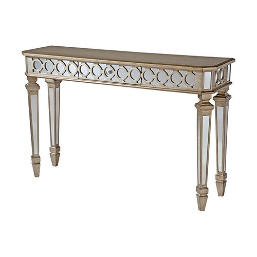 Gold Metal Console Table | Bellacor Throughout Antique Gold Aluminum Console Tables (View 19 of 20)