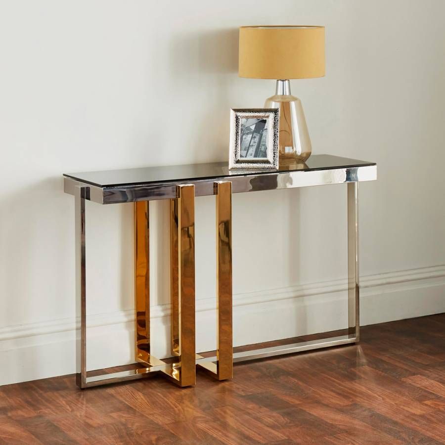 Gold/silver Nexus Console Table – Brandalley Regarding Silver Console Tables (View 12 of 20)