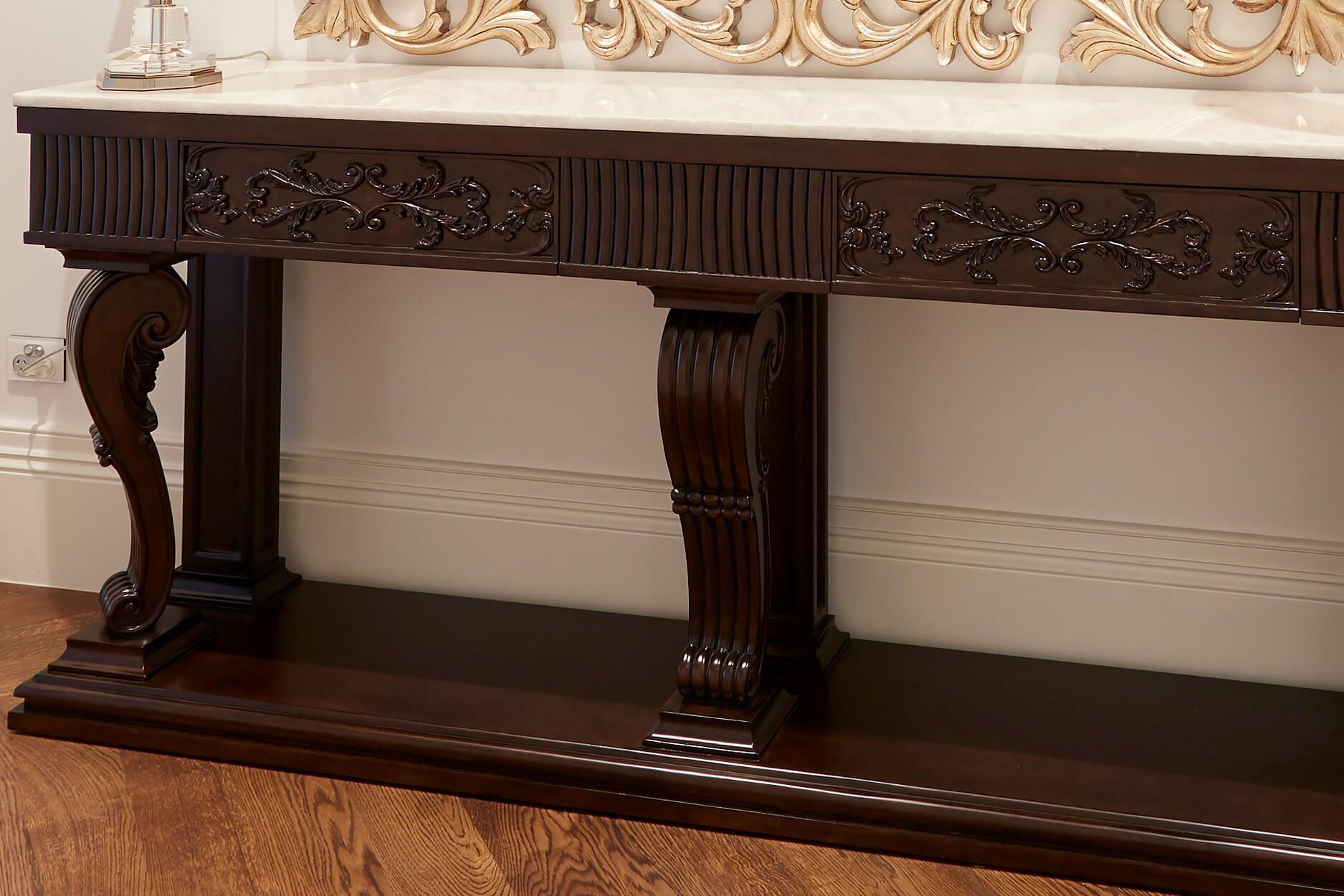 Grand Walnut Entrance Console Table | French Tables With Regard To Walnut Console Tables (Photo 10 of 20)